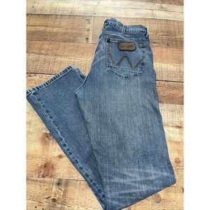 Men's Wrangler Retro‎ Slim Bootcut Jean Sz 32 Denim (2689)